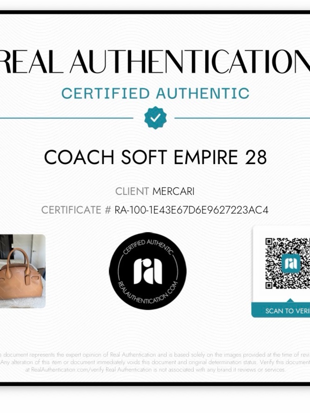 Coach EMPIRE 28 HONEY BROWN soft Leather Satchel - Picture 13 of 17